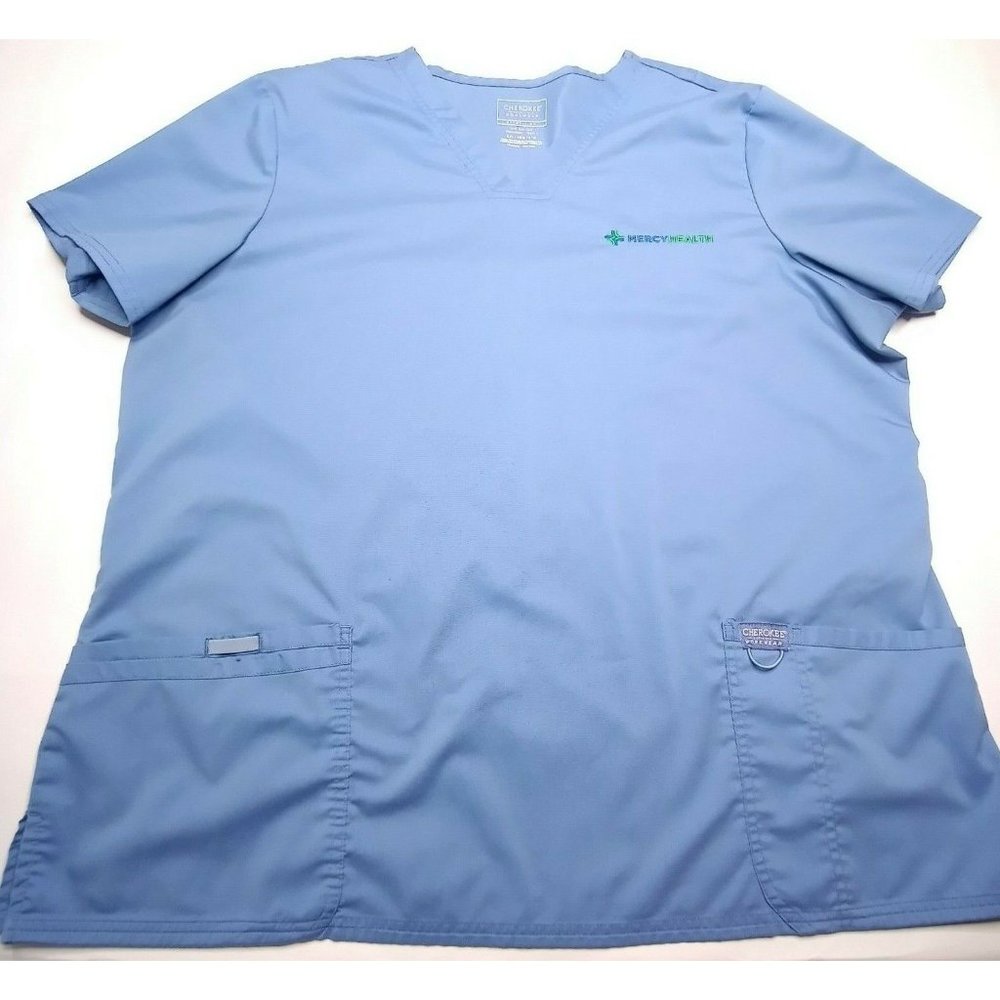 Cherokee Workwear Professionals Mercy Health Scrubs 2XL V-Neck Scrub Top